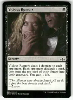 VICIOUS RUMORS #89 (COMMON) MTG GUILDS OF RAVNICA - Image 1