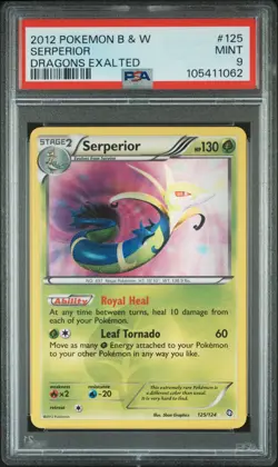 Pokemon 2011 Black & White Shiny Serperior #125 Holo Dragons Exalted PSA 9 Mint - Image 1