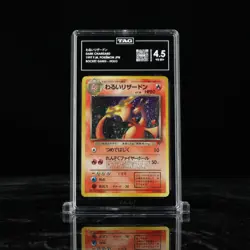 1997 POKEMON JAPANESE ROCKET #6 DARK CHARIZARD-HOLO TAG 4.5 - Image 1