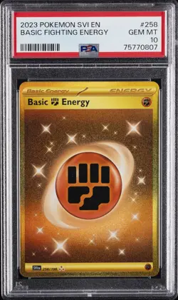 2023 POKEMON SVI EN-SCARLET & VIOLET HYPER RARE BASIC FIGHTING ENERGY PSA 10 - Image 1