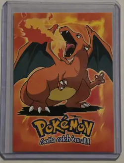 1999 Topps Pokemon the First Movie #06 Charizard Stage 3 Blue Logo #E6 - Image 1