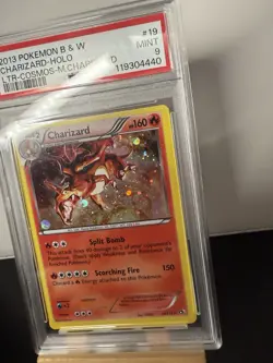 Pokemon B&W Legendary Treasures Charizard #19 Cosmos Holo 2013 PSA 9! - Image 3