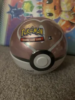 POKEMON TCG 2022 LOVE BALL POKE BALL TIN NEW FACTORY SEALED Q2 (3 PACKS) J21 - Image 1