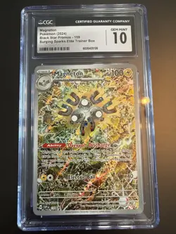 2024 POKEMON SVP EN-SV BLACK STAR PROMO #159 MAGNETON CGC 10 Gem Mint - Image 1