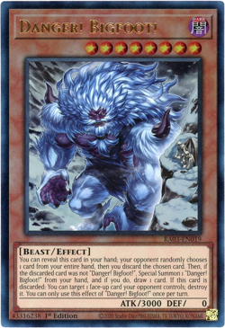 Yugioh! Danger! Bigfoot! Alternate Art RA03-EN019 - Prismatic Ultimate Rare NM/M - Image 1
