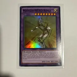 Yugioh Masked HERO Koga SDHS-EN042 Super Rare Unlimited - Image 1