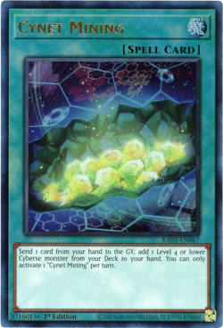 Yugioh! Cynet Mining - RA03-EN067 - Prismatic Ultimate Rare NM/M - Image 1