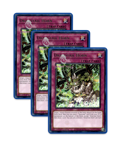 Yugioh! Dracotail Horn JUSH-EN010 (Rare) 1st Ed 3x "Dracotail Deck Support" - Image 1