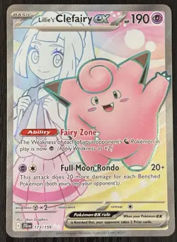 Lillie's Clefairy ex 173/159 Journey Together Full Art Pokemon Card NM - Image 1