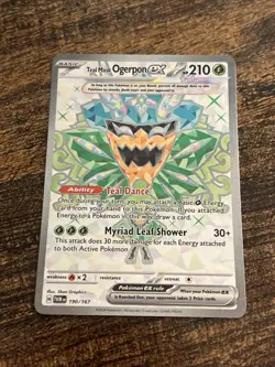Pokemon Card TCG Teal Mask Ogerpon EX 190/167 - Scarlet Violet Holo Ultra Rare - Image 1