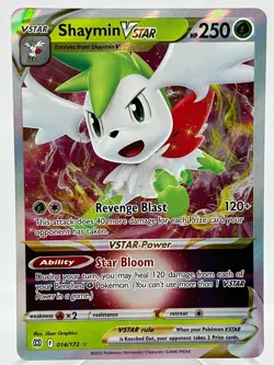 Shaymin VSTAR 014/172 SWSH Brilliant Stars Holo Ultra Rare Pokemon TCG Card NM/M - Image 1
