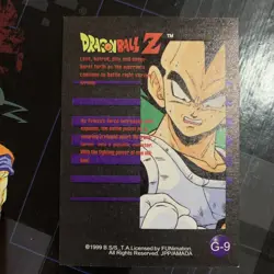 FRIEZA 1999 DRAGONBALL Z Gold Foil Card #G-9 EXC. VINTAGE DBZ 🔥 🔥 - Image 2