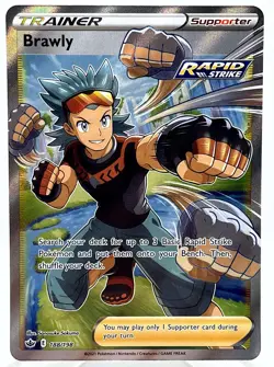 Brawly 188/198 Chilling Reign Full Art Holo 2021 Pokemon TCG Card - Image 1