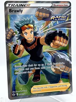 Brawly 188/198 Chilling Reign Full Art Holo 2021 Pokemon TCG Card - Image 2