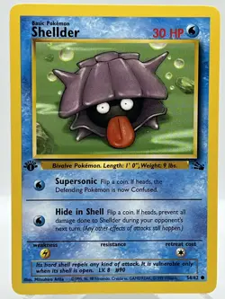 Shellder 54/62 Fossil 1st Ed Non Holo WotC 1999 Vintage Pokemon TCG Card - Image 1