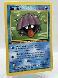 Shellder 54/62 Fossil 1st Ed Non Holo WotC 1999 Vintage Pokemon TCG Card - Image 2