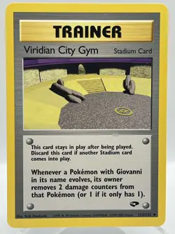 Viridian City Gym 123/132 Gym Challenge Non Holo WotC Vintage Pokemon TCG Card - Image 1