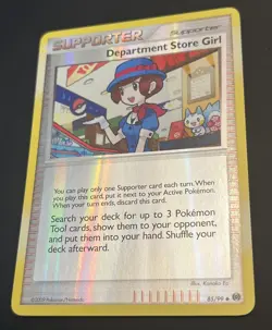 Pokemon TCG Department Store Girl Reverse Holo Rare Card 85/99 Arceus 2009 - NM - Image 1
