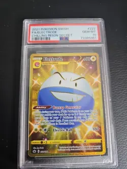 PSA 10 Electrode 222/198 Chilling Reign 2021 Gold Secret Rare SWSH Pokemon Card - Image 1
