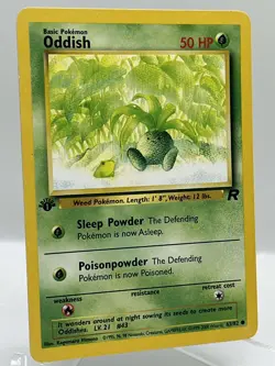 Oddish 63/82 Team Rocket 1st Ed Non Holo WotC 2000 Vintage Pokemon TCG Card - Image 2