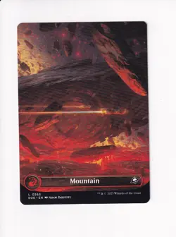 MAGIC THE GATHERING MTG EDGE OF ETERNITIES MOUNTAIN 0265 BORDERLESS - Image 1