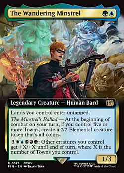 x1 The Wandering Minstrel - Extended Art R MTG Final Fantasy M/NM, English - Image 1