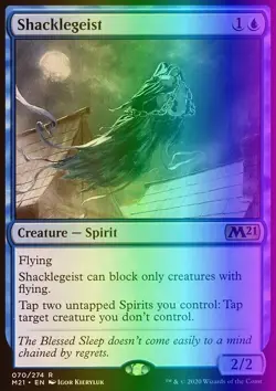 MTG Magic the Gathering Shacklegeist (70/417) Core Set 2021 NM FOIL - Image 1