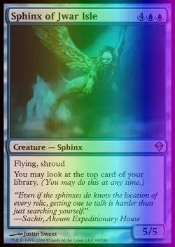 MTG Magic the Gathering Sphinx of Jwar Isle (68/280) Zendikar MP FOIL - Image 1