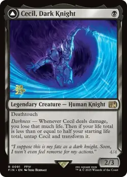 MTG Cecil, Dark Knight // Cecil, Redeemed Paladin - Foil - Prerelease Promo, NM- - Image 1
