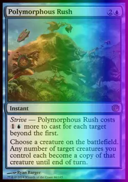 MTG Magic the Gathering Polymorphous Rush (46/171) Journey into Nyx LP FOIL - Image 1