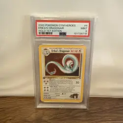 2000 POKEMON GYM HEROES HOLO-1ST EDITION #4 ERIKA'S DRAGONAIR PSA 9 - Image 1