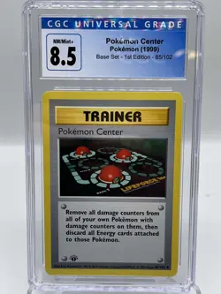 Pokemon Center 85/102 Base Set 1st Ed 1999 WotC Pokemon TCG Card CGC 8.5 - Image 1