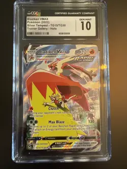 CGC 10 Blaziken VMAX TG15/TG30 Trainer Gallery Silver Tempest Pokemon TCG - Image 1
