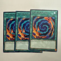 Polymerization 3x (playset) JUSH-EN014 Rare 1st Ed NM (READY TO SHIP!) YuGiOh - Image 1