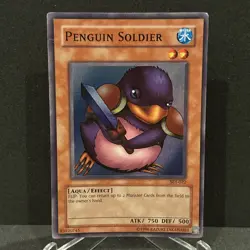 YUGIOH PENGUIN SOLDIER SUPER RARE SDJ-022 - LP - Image 1