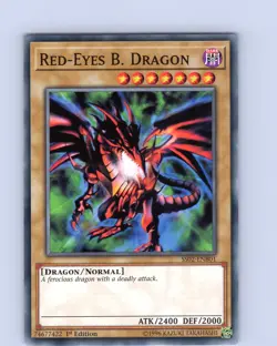 Yu-Gi-Oh TCG Red-Eyes B. Dragon SS02-ENB01 1st Edition Common Card NM - Image 1