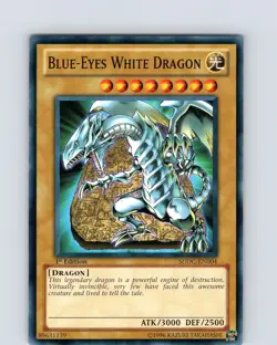 Yu-Gi-Oh TCG Blue-Eyes White Dragon SDDC-EN004 1st Edition Common Card NM - Image 1