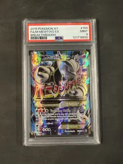 Pokemon TCG Mega-Mewtwo-EX Full Art Holo Card Breakthrough 159/162 PSA 9 - Image 1