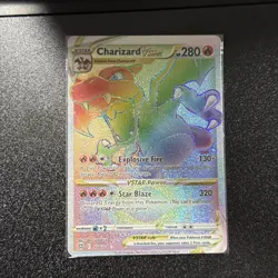 Pokemon TCG Charizard VSTAR Rainbow Secret Rare Card 174/172 Brilliant Stars - Image 4