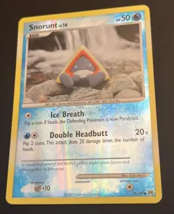 Pokemon TCG Snorunt Reverse Holo Rare Card 75/99 Arceus 2009 - NM - Image 1
