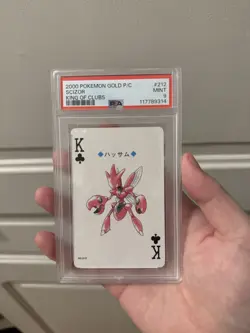 2000 Pokemon Gold Playing Card #212 Scizor King Of Clubs PSA 9 GEM MINT - Image 1