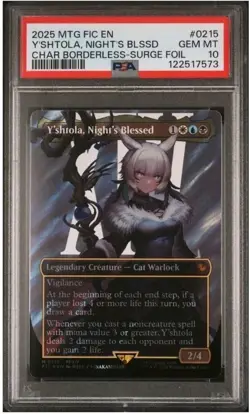 Y'shtola, Night's Blessed (Borderless) (Surge Foil) Final Fantasy MTG PSA 10 - Image 1