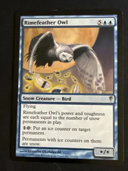 1x Rimefeather Owl (42) Coldsnap MP MTG Magic the Gathering x1 MKE - Image 1