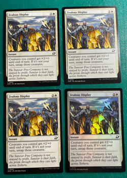 Magic the Gathering MTG Zealous Display 3+1 FOIL Cards x4 NM/M Edge of Eternity - Image 1