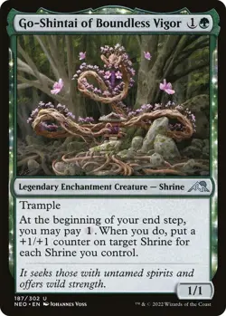 MTG Go-Shintai of Boundless Vigor - Kamigawa: Neon Dynasty (NEO) FOIL NM UC #187 - Image 1