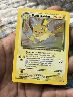 2002 Pokemon TCG Dark Raichu 7/110 Legendary Collection Holo Rare NM vintage - Image 3