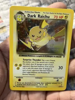 2002 Pokemon TCG Dark Raichu 7/110 Legendary Collection Holo Rare NM vintage - Image 5