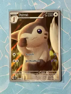 TCG Pokemon English IR Furret 168/159 Sv09: Journey Together Holo NM - Image 1