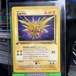 Zapdos (30) #30/62 Pokemon Fossil 1st Edition Lightly played - Image 2