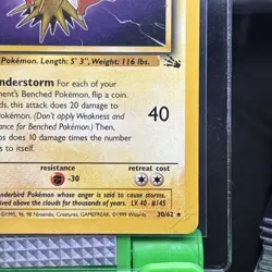 Zapdos (30) #30/62 Pokemon Fossil 1st Edition Lightly played - Image 5